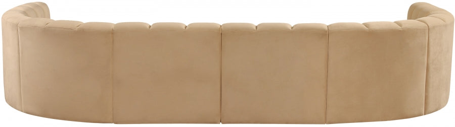 Arc Velvet 10pc. Sectional Camel from Meridian - Luna Furniture