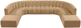 Arc Velvet 10pc. Sectional Camel from Meridian - Luna Furniture