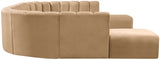 Arc Velvet 10pc. Sectional Camel from Meridian - Luna Furniture