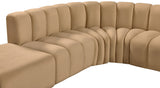 Arc Velvet 10pc. Sectional Camel from Meridian - Luna Furniture