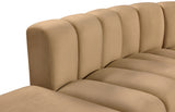 Arc Velvet 10pc. Sectional Camel from Meridian - Luna Furniture