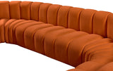 Arc Velvet 10pc. Sectional Cognac from Meridian - Luna Furniture