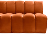 Arc Velvet 10pc. Sectional Cognac from Meridian - Luna Furniture