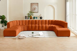 Arc Velvet 10pc. Sectional Cognac from Meridian - Luna Furniture