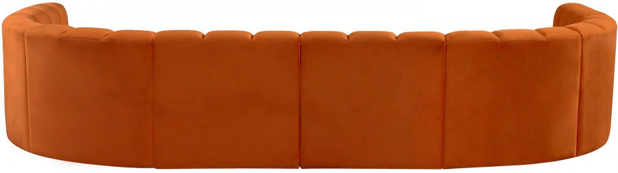 Arc Velvet 10pc. Sectional Cognac from Meridian - Luna Furniture