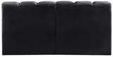 Arc Velvet 2pc. Sectional Black from Meridian - Luna Furniture