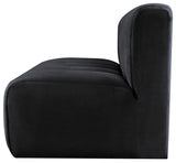 Arc Velvet 2pc. Sectional Black from Meridian - Luna Furniture