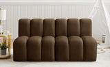 Arc Velvet 2pc. Sectional Brown from Meridian - Luna Furniture