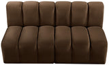 Arc Velvet 2pc. Sectional Brown from Meridian - Luna Furniture