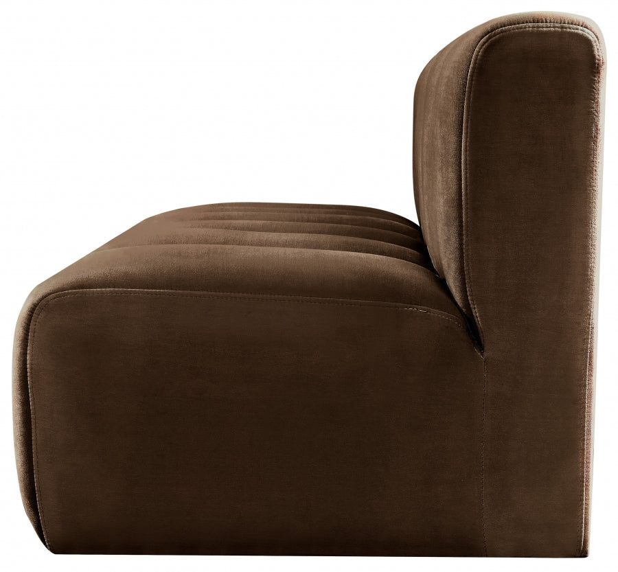 Arc Velvet 2pc. Sectional Brown from Meridian - Luna Furniture