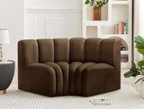 Arc Velvet 2pc. Sectional Brown from Meridian - Luna Furniture