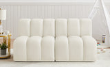 Arc Velvet 2pc. Sectional Cream from Meridian - Luna Furniture