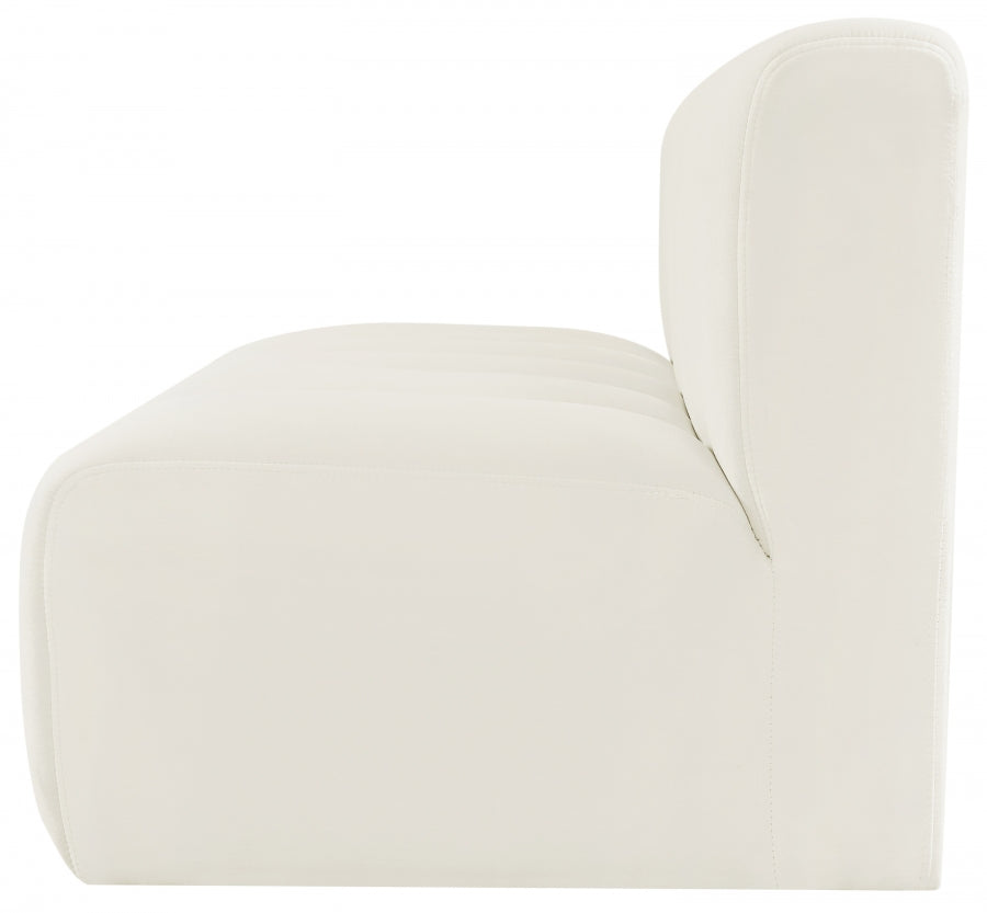 Arc Velvet 2pc. Sectional Cream from Meridian - Luna Furniture