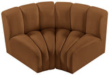 Arc Velvet 2pc. Sectional Saddle from Meridian - Luna Furniture