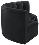 Arc Velvet 3pc. Sectional Black from Meridian - Luna Furniture