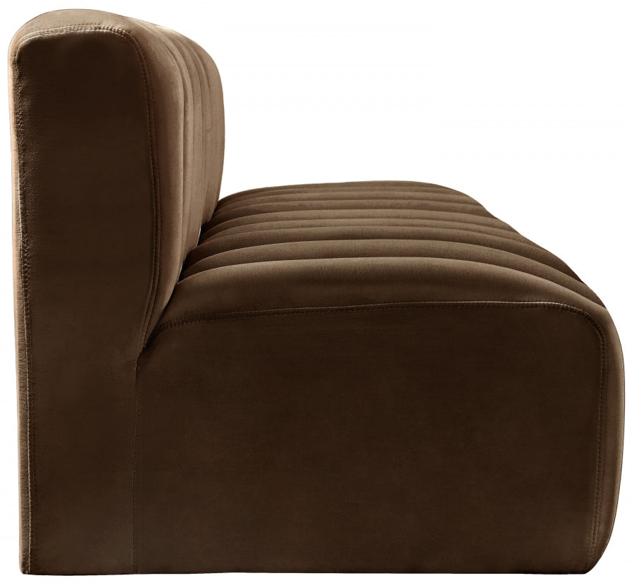 Arc Velvet 3pc. Sectional Brown from Meridian - Luna Furniture