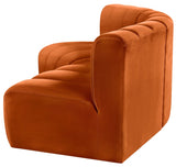 Arc Velvet 3pc. Sectional Cognac from Meridian - Luna Furniture