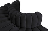 Arc Velvet 4pc. Sectional Black from Meridian - Luna Furniture