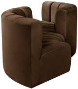 Arc Velvet 4pc. Sectional Brown from Meridian - Luna Furniture