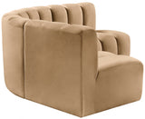 Arc Velvet 4pc. Sectional Camel from Meridian - Luna Furniture