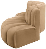 Arc Velvet 4pc. Sectional Camel from Meridian - Luna Furniture