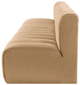 Arc Velvet 4pc. Sectional Camel from Meridian - Luna Furniture