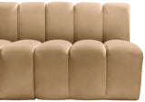 Arc Velvet 4pc. Sectional Camel from Meridian - Luna Furniture