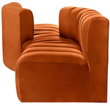 Arc Velvet 4pc. Sectional Cognac from Meridian - Luna Furniture