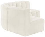 Arc Velvet 4pc. Sectional Cream from Meridian - Luna Furniture