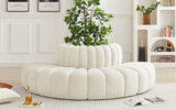 Arc Velvet 4pc. Sectional Cream from Meridian - Luna Furniture