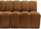 Arc Velvet 4pc. Sectional Saddle from Meridian - Luna Furniture