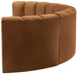 Arc Velvet 4pc. Sectional Saddle from Meridian - Luna Furniture