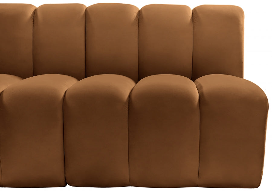 Arc Velvet 4pc. Sectional Saddle from Meridian - Luna Furniture