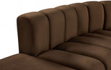 Arc Velvet 5pc. Sectional Brown from Meridian - Luna Furniture