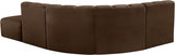 Arc Velvet 5pc. Sectional Brown from Meridian - Luna Furniture