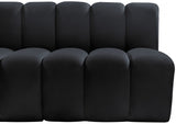 Arc Velvet 6pc. Sectional Black from Meridian - Luna Furniture