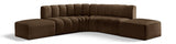 Arc Velvet 6pc. Sectional Brown from Meridian - Luna Furniture