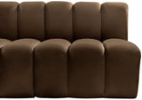 Arc Velvet 6pc. Sectional Brown from Meridian - Luna Furniture