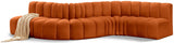 Arc Velvet 6pc. Sectional Cognac from Meridian - Luna Furniture