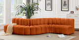 Arc Velvet 6pc. Sectional Cognac from Meridian - Luna Furniture