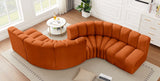 Arc Velvet 6pc. Sectional Cognac from Meridian - Luna Furniture