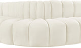 Arc Velvet 6pc. Sectional Cream from Meridian - Luna Furniture