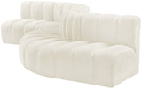 Arc Velvet 6pc. Sectional Cream from Meridian - Luna Furniture