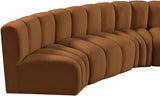 Arc Velvet 6pc. Sectional Saddle from Meridian - Luna Furniture