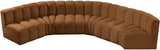 Arc Velvet 6pc. Sectional Saddle from Meridian - Luna Furniture