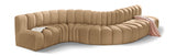 Arc Velvet 7pc. Sectional Camel from Meridian - Luna Furniture