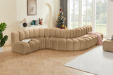 Arc Velvet 7pc. Sectional Camel from Meridian - Luna Furniture