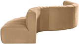 Arc Velvet 7pc. Sectional Camel from Meridian - Luna Furniture