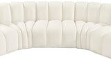 Arc Velvet 7pc. Sectional Cream from Meridian - Luna Furniture