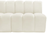 Arc Velvet 7pc. Sectional Cream from Meridian - Luna Furniture